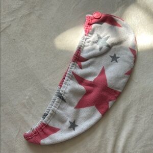 Pink and Gray Star Patterned Hair Wrap Towel